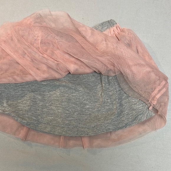 Tea Pink Skater Mini Skirt with Tule Ruffles - Picture 3 of 3